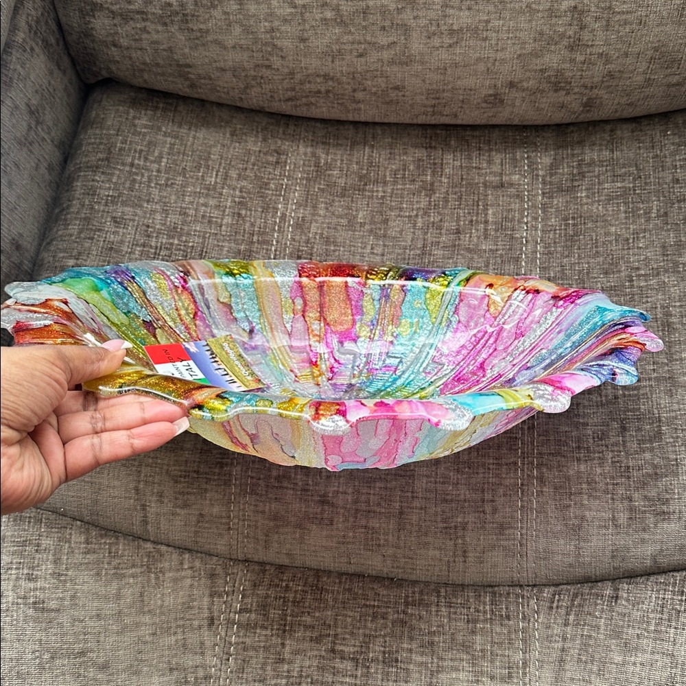 Colorful Glass Decorative Bowl - Picture 4 of 4